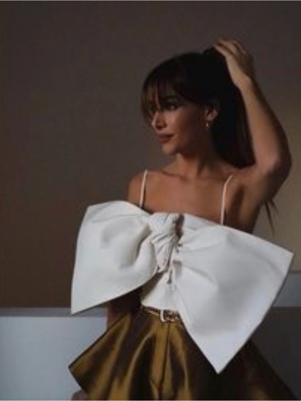 NWT H&M INNOVATION CIRCULAR DESIGN STORY Collection Big Bow White Top